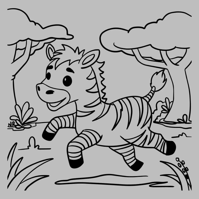 Zebra 🦓 coloring page for creative development