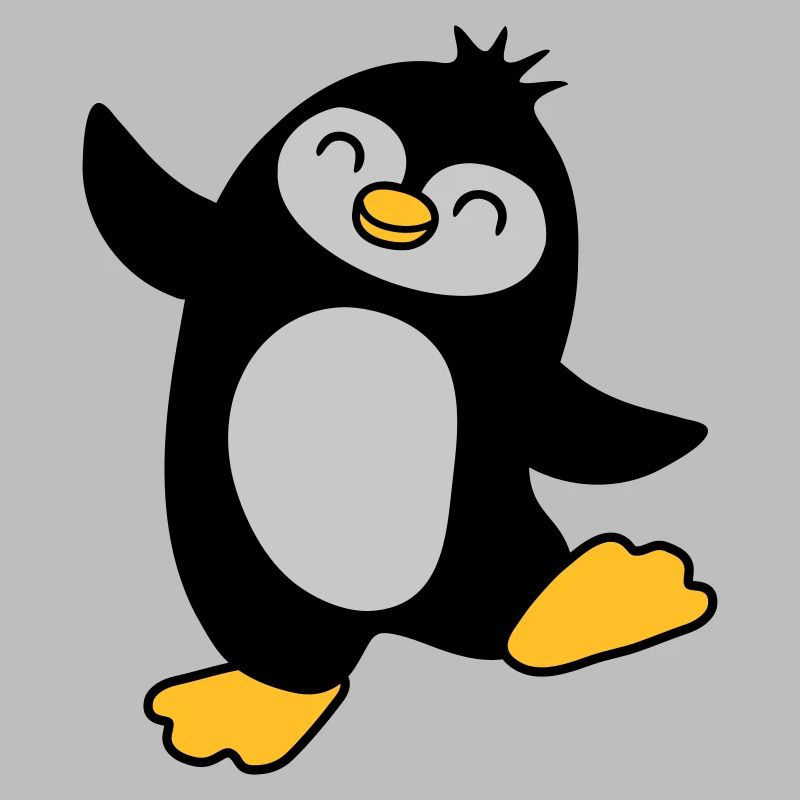 Happy cute penguin dancing