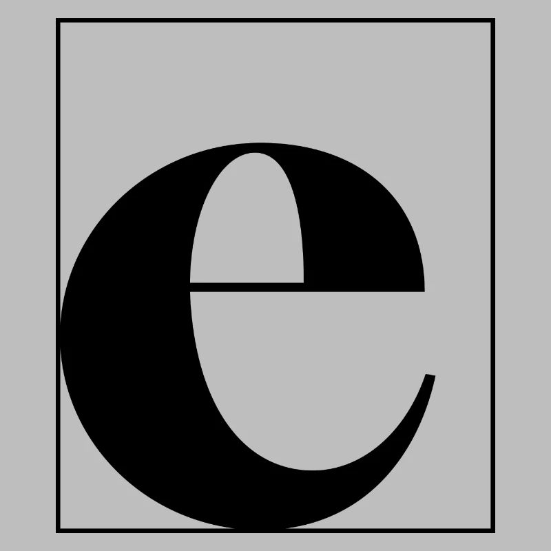 Letter alphabet e