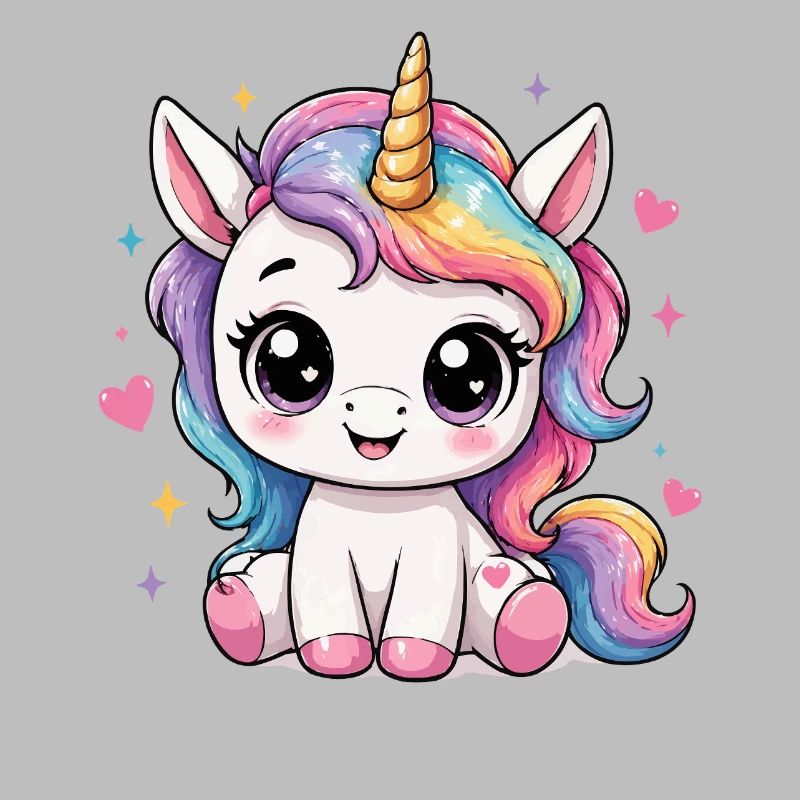 Kawaii Einhorn Regenbogenpferd
