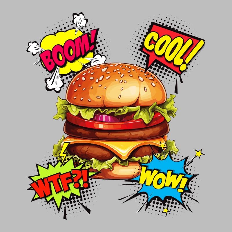 Burger Pop Art Hamburger Cheeseburger Restauration rapide