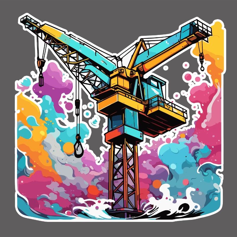 Crane / construction site / winch / crane system