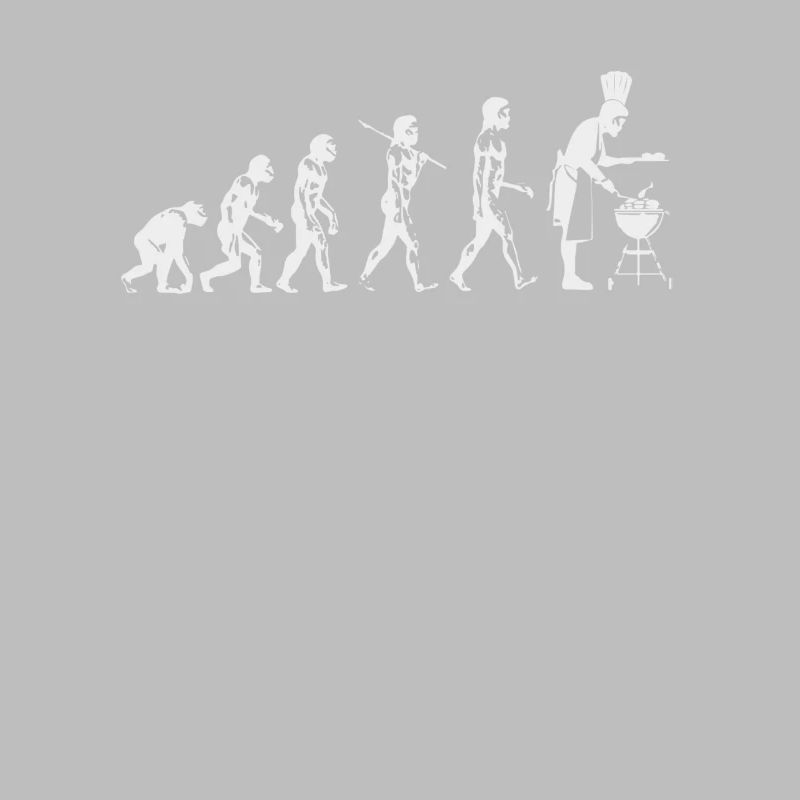 Evolution grillen Fleisch Witz Spaß Mann Geschenk