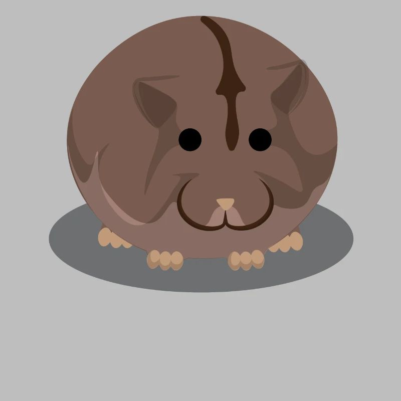 Brown chubby hamster
