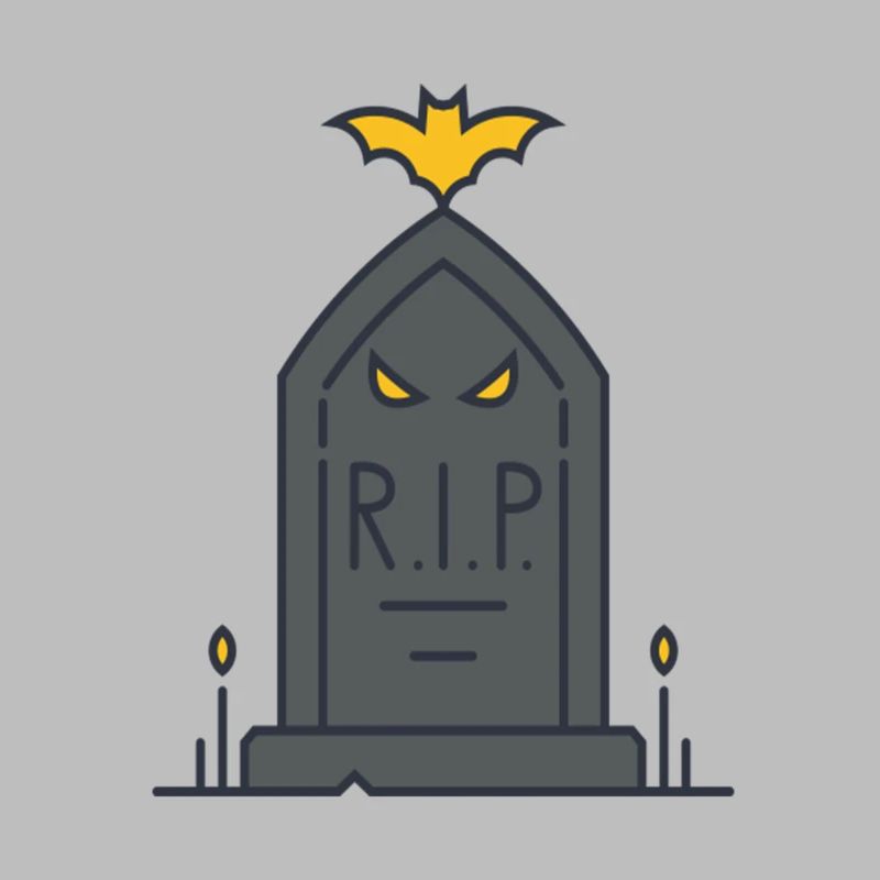 Gravestone RIP Halloween bat gift idea