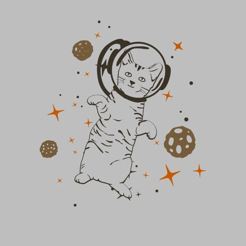 Cadeau de l'espace chat astronaute