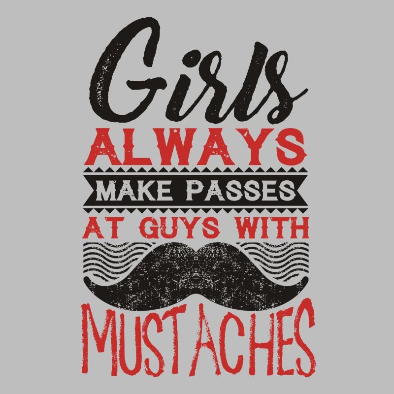 Schnurrbart Bart Spruch