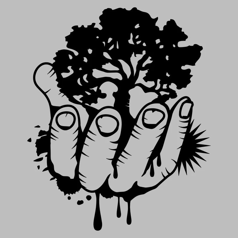 A tree held by a hand