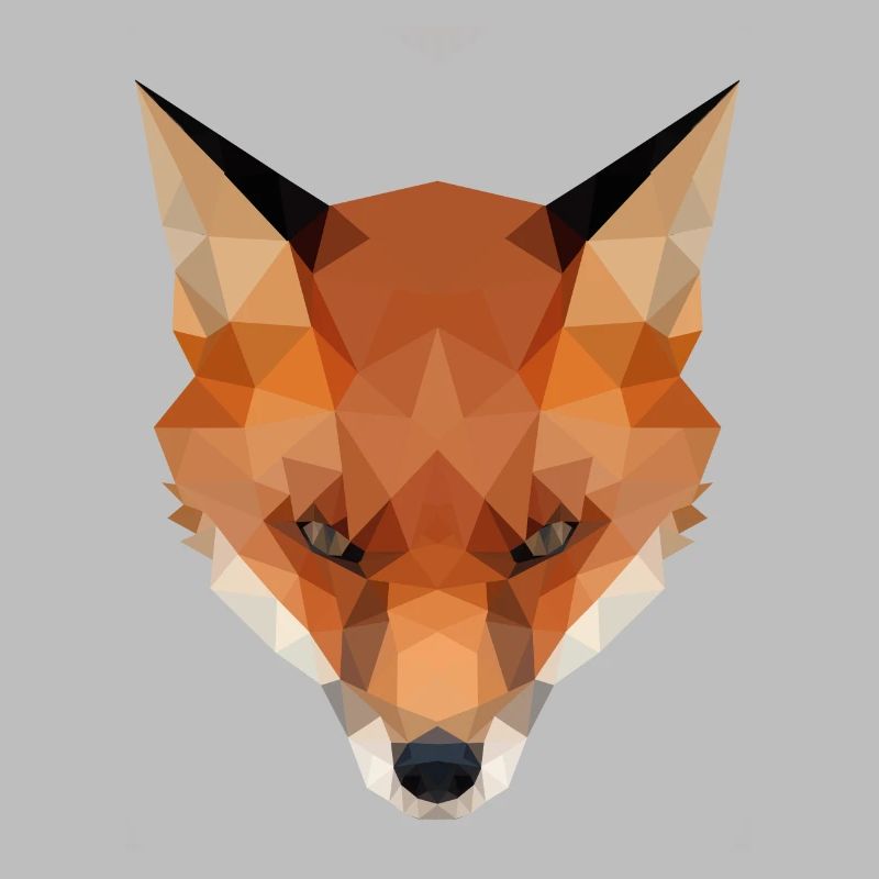 Fox, Fox's Head Polygon Geometric