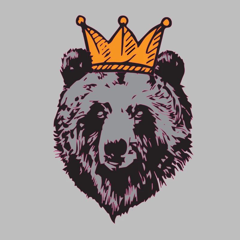 King Bear with Crown, Grizzly, Panda, Gift Idea