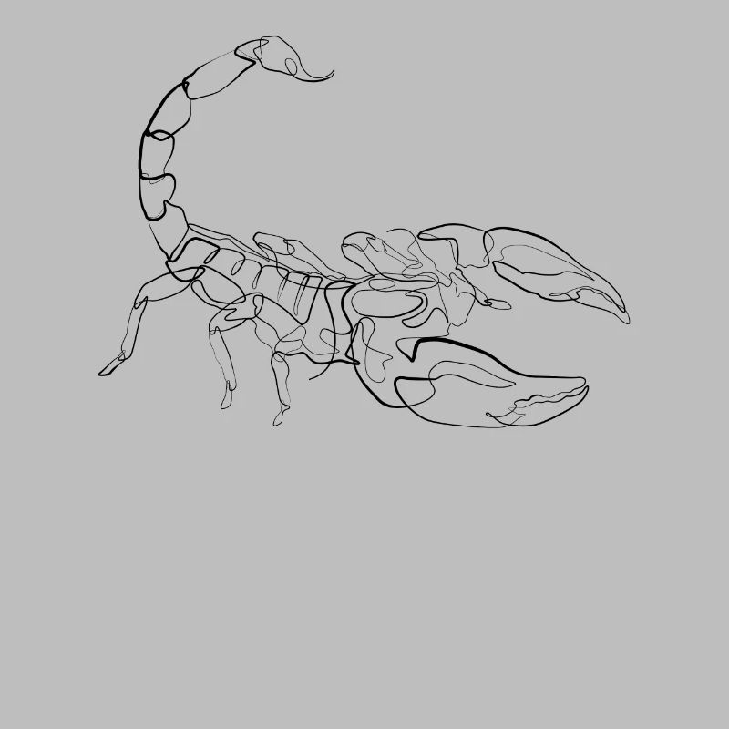 Scorpio - one line drawing