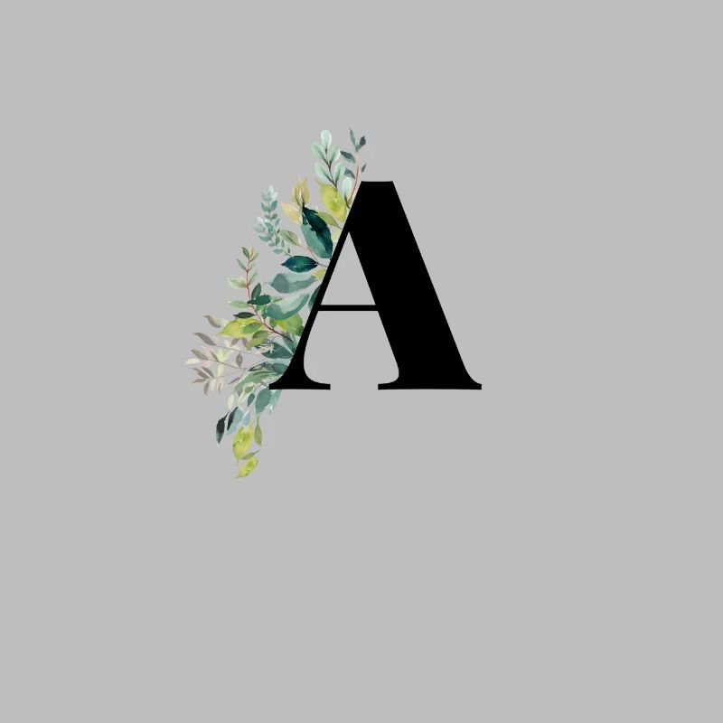 lettre florale initiale de fleur A