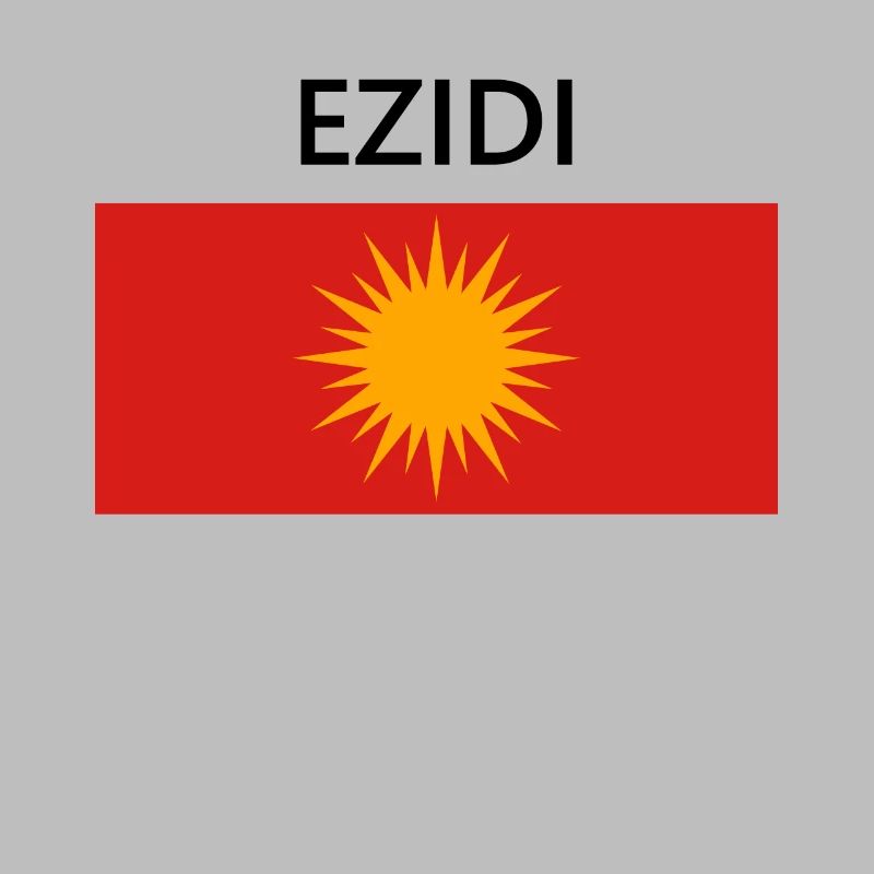 Drapeau ezidxan drapeau ezidi sur le dos