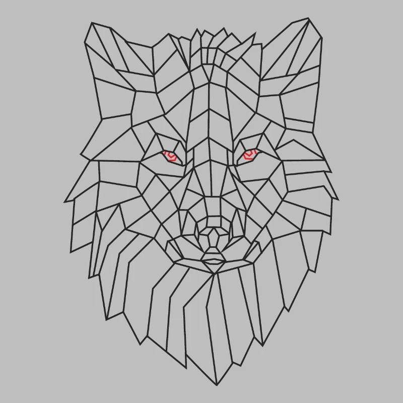 Abstrakter Wolf