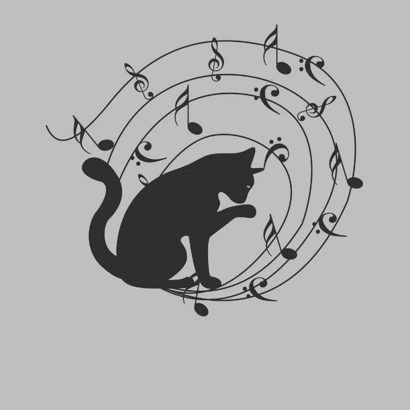 Notes de musique de chat