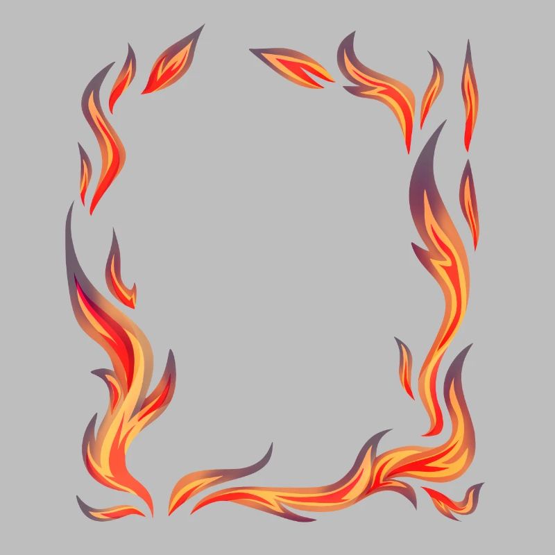 Flammes feu chaud forme feu