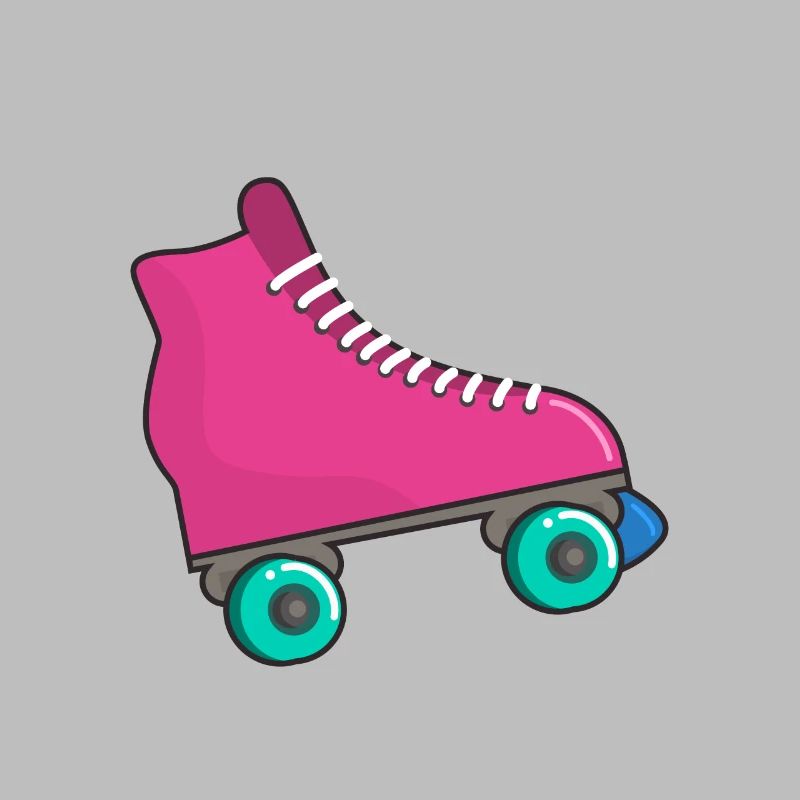 Roller skates in pink roller skating