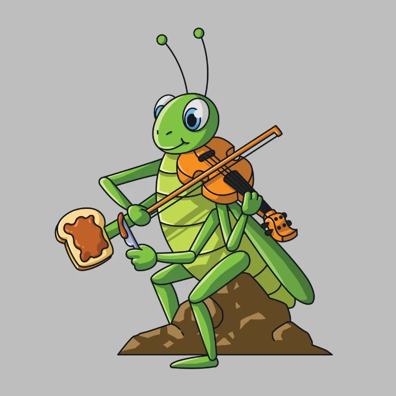 Violin cricket violin player multitasking bread