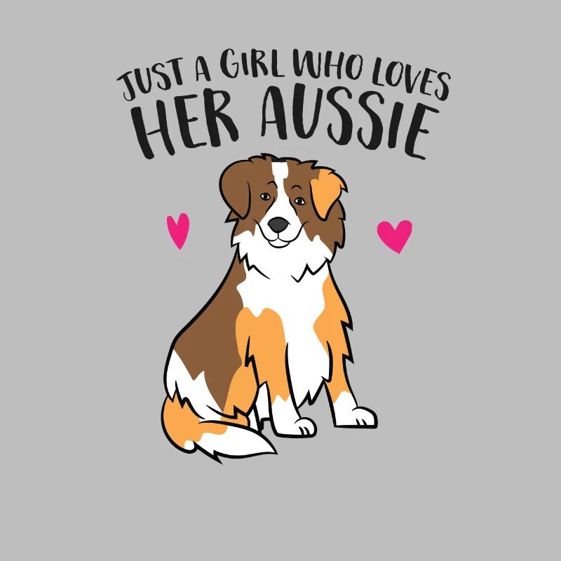 Nur ein Mädchen das Australian Shepherd Hunde