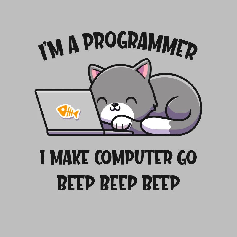 Computer Katze Programmierer lustiges Informatiker