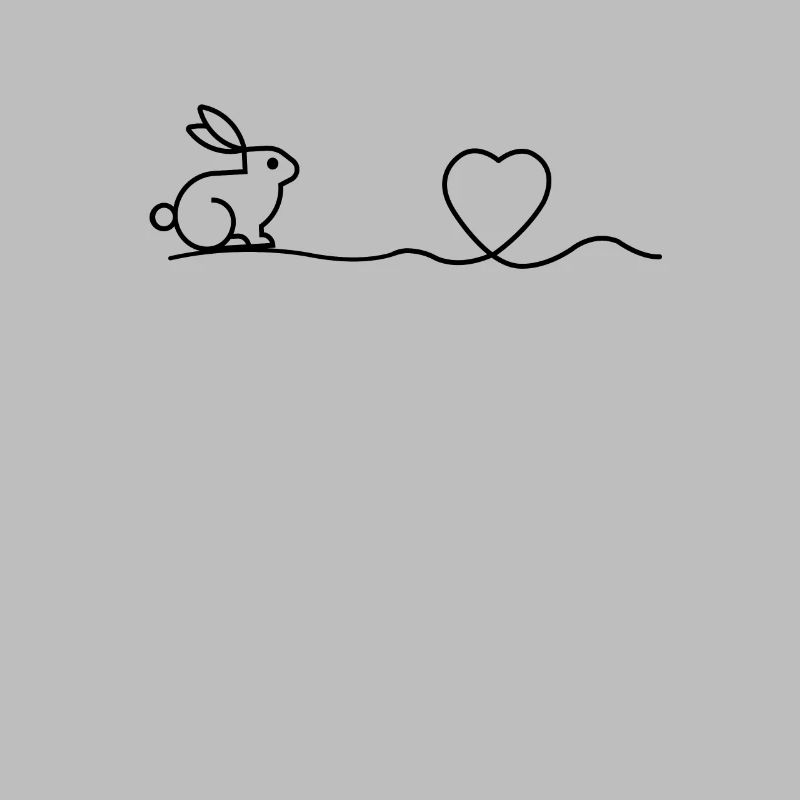 Easter dwarf ram rabbit heart gift