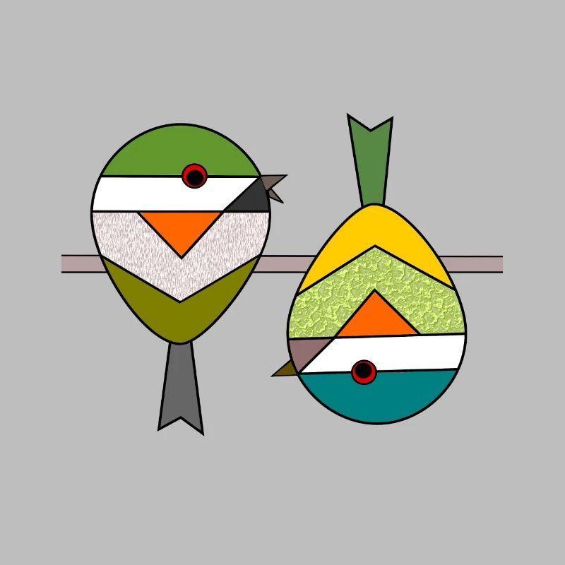 Bird 2 abstract geometric sparrows