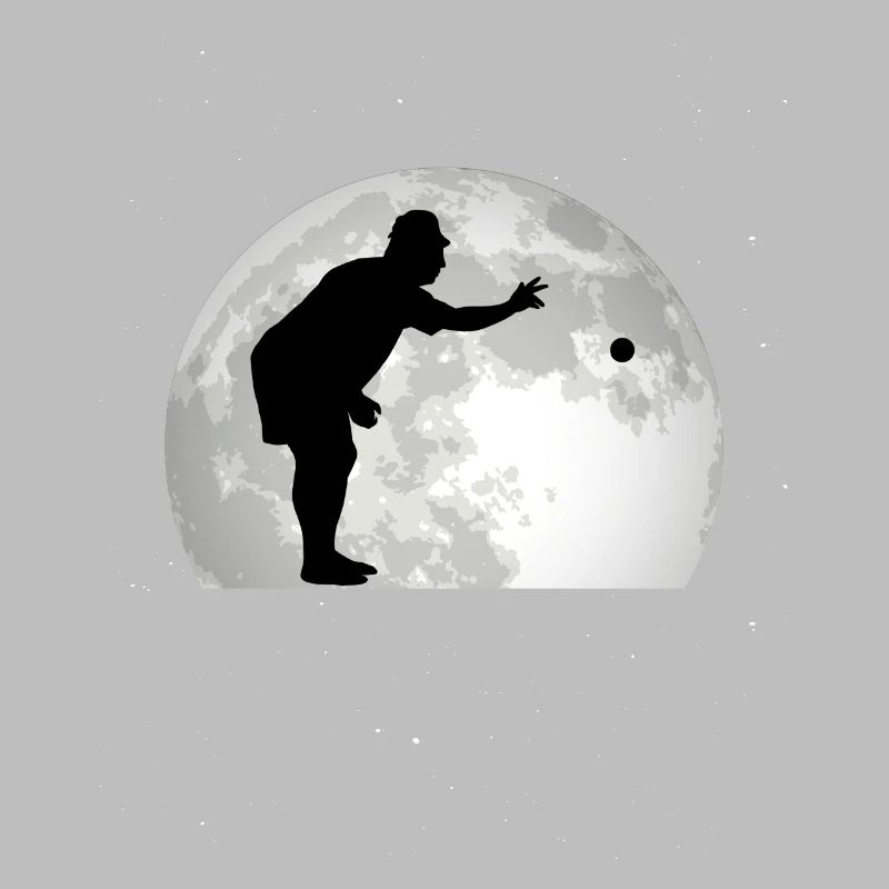 Boccia Moon Bocce Player Boule Petanque
