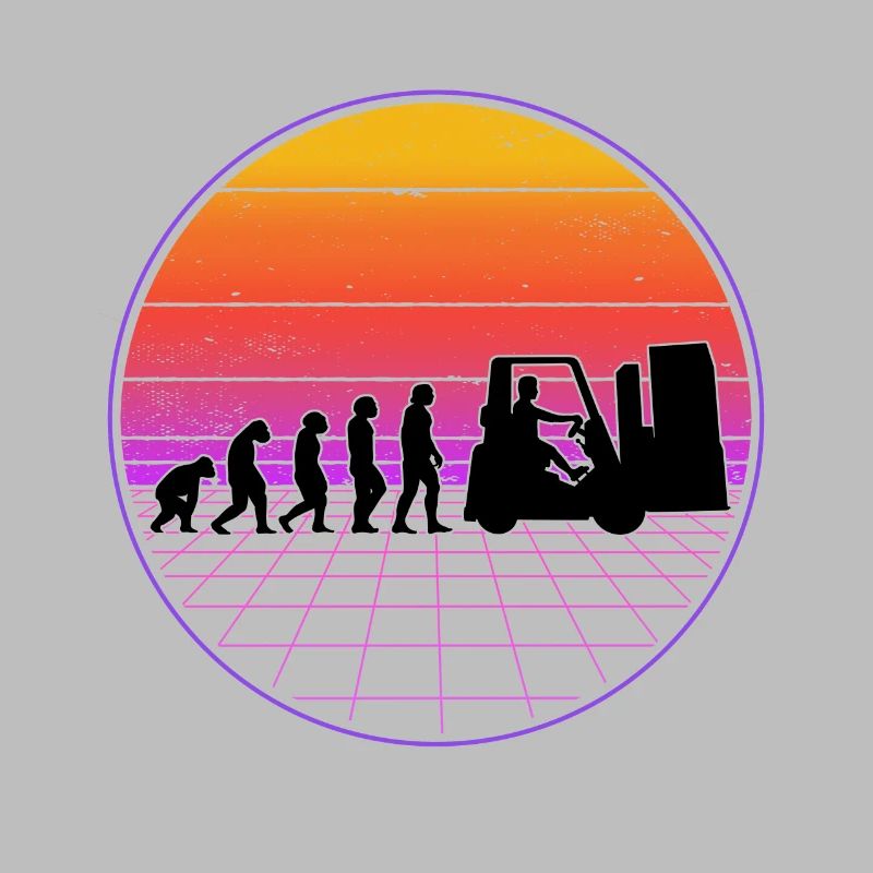 Staplerfahrer Evolution Vaporwave Gabelstapler