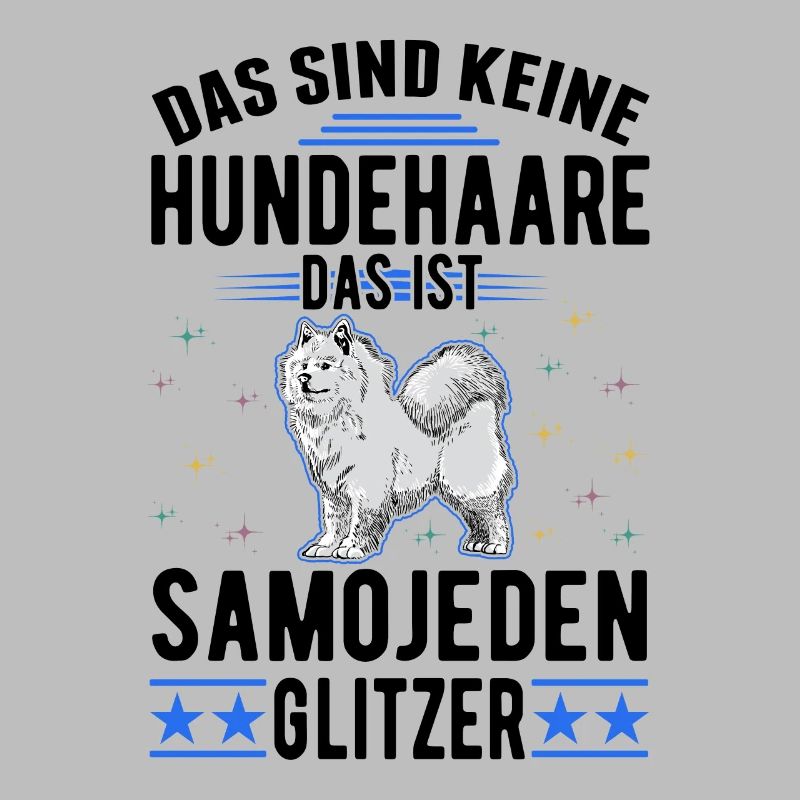 Samojede Glitzer Schlittenhund Samoyed