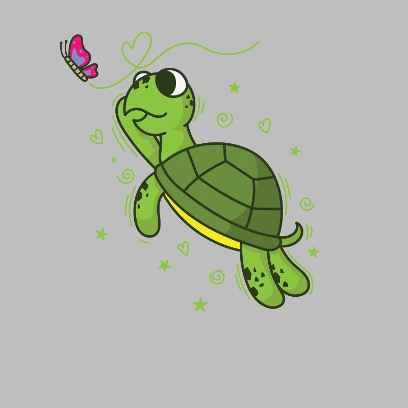 Tortue avec de l’eau de reptile papillon