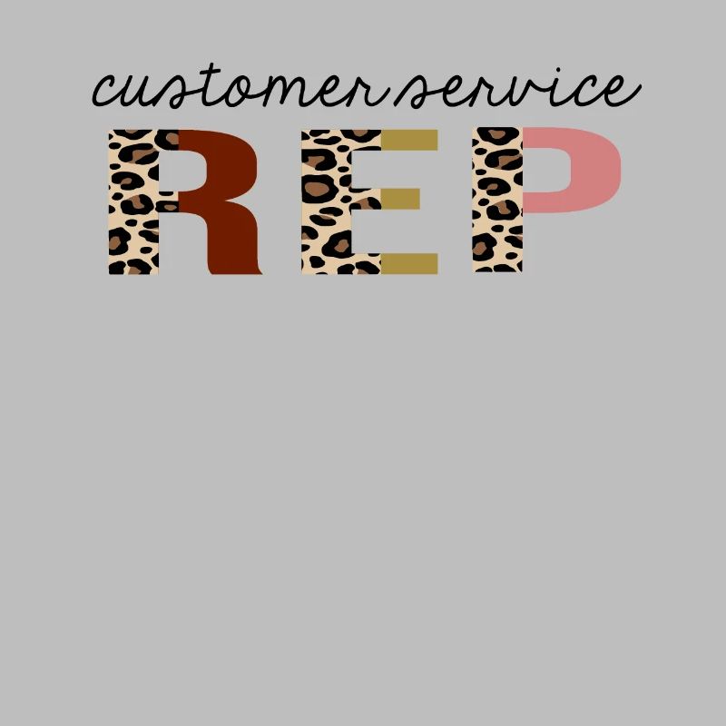Service à la clientèle Représentant Leopard Print Funny