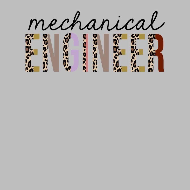 Mechanical Engineer Leopard Print Funny