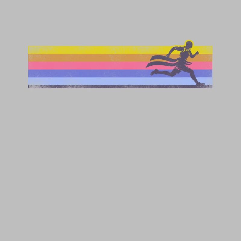 Running Runner Half Marathon Retro