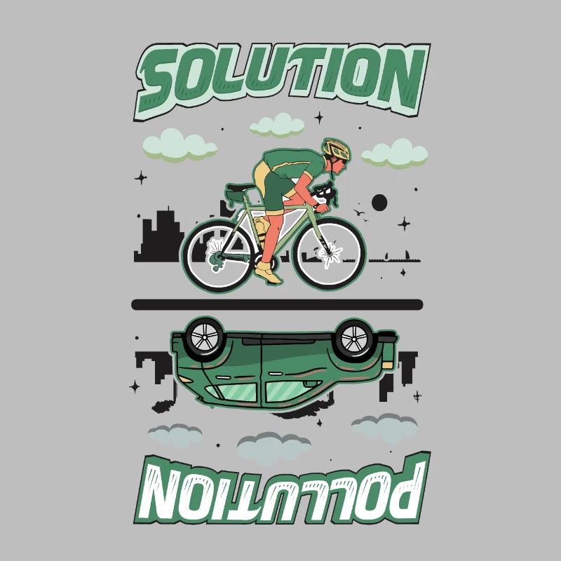 Polution Solution Umweltschutz Radfahren