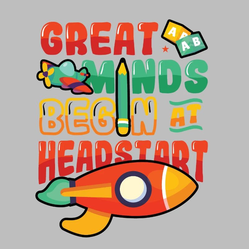 Great minds start with a head start, Abcd Teacher