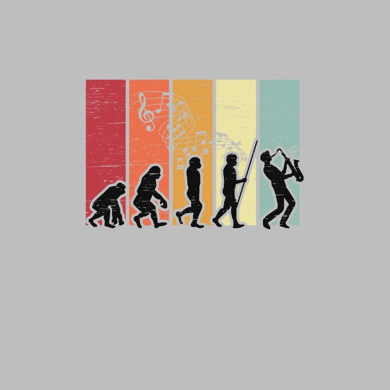 Human Evolution Saxophon-jazz-musiker