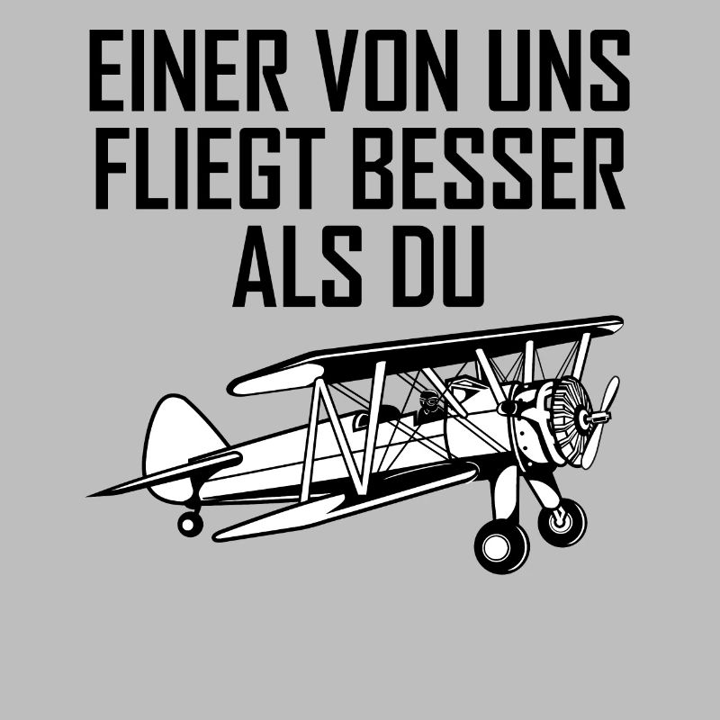 Doppeldecker Flugzeug Pilot Cooler Spruch Geschenk