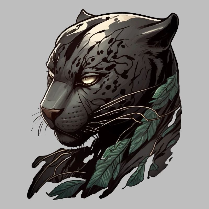 Kopf eines dunklen Panthers