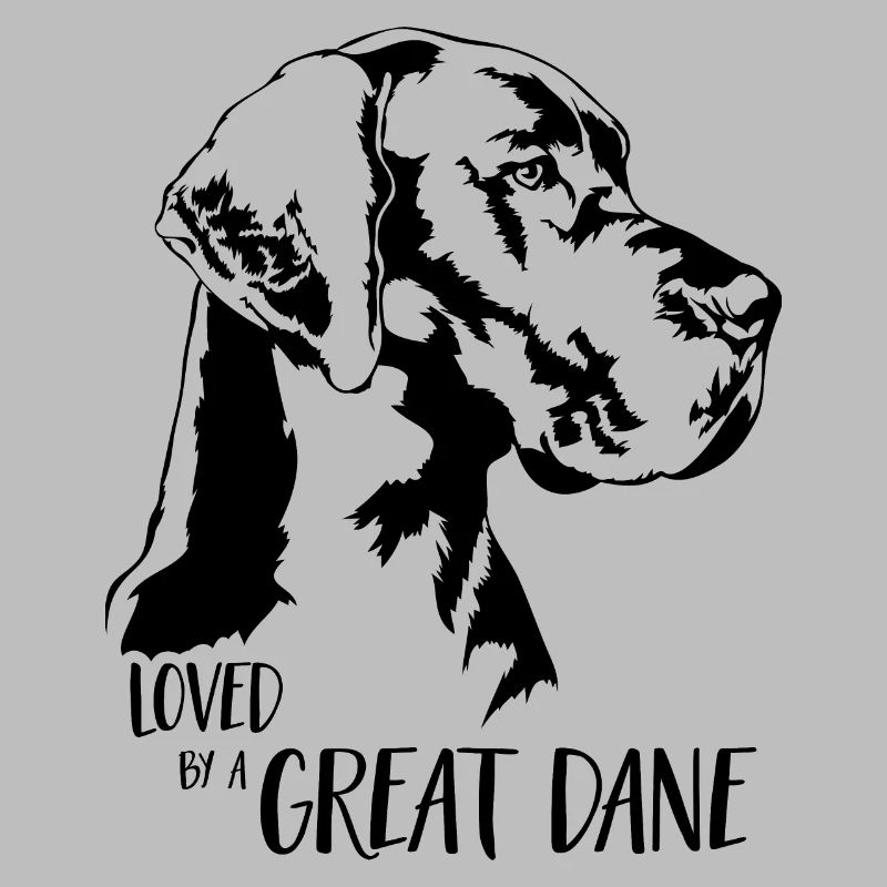 Loved by a Great Dane Hundespruch Hunde Wilsigns