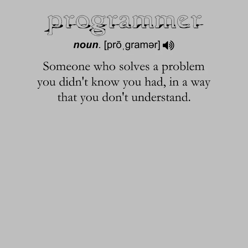 Programmer Funny Definition Coding Humor Black