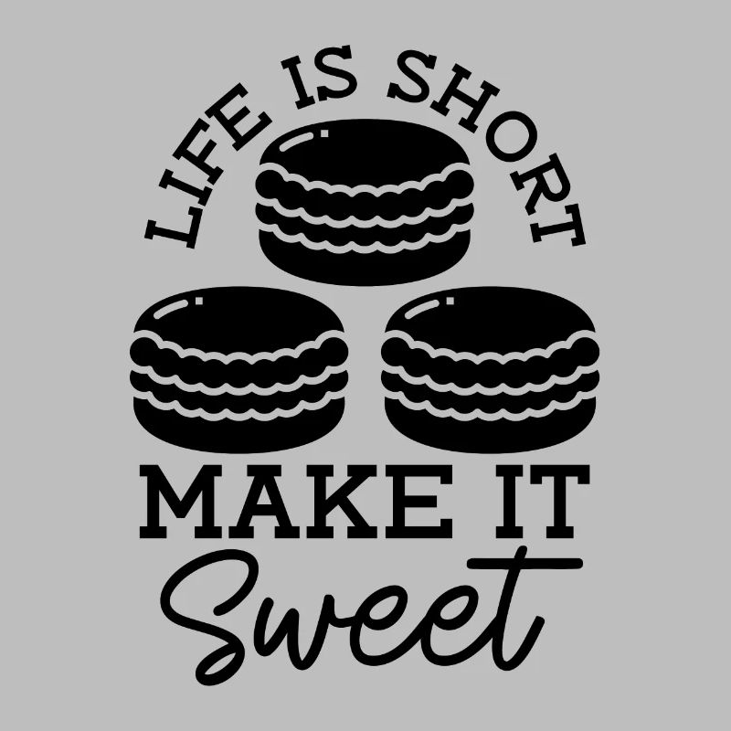 La vie est courte Faites-la douce Snacking Macaron Lover