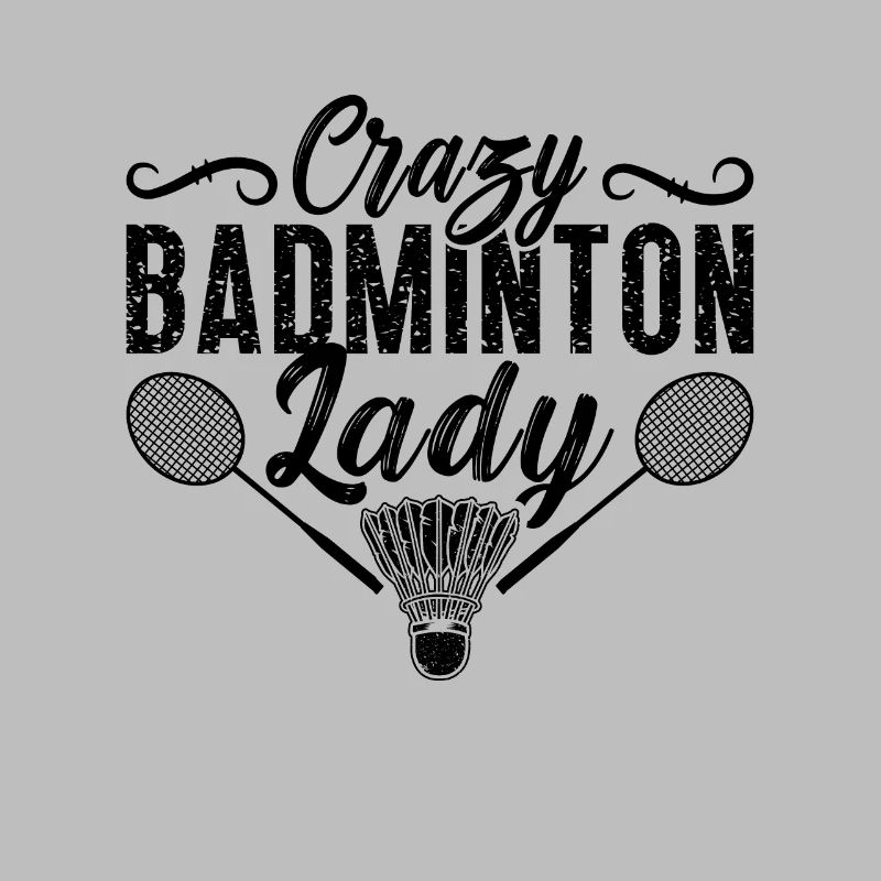 Crazy Badminton Lady Shuttlecock Joueuse de badminton