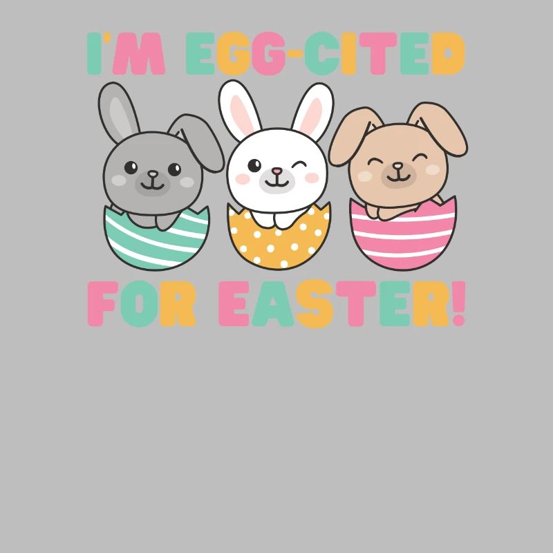 cute bunnies for Easter with Easter eggs bunny
