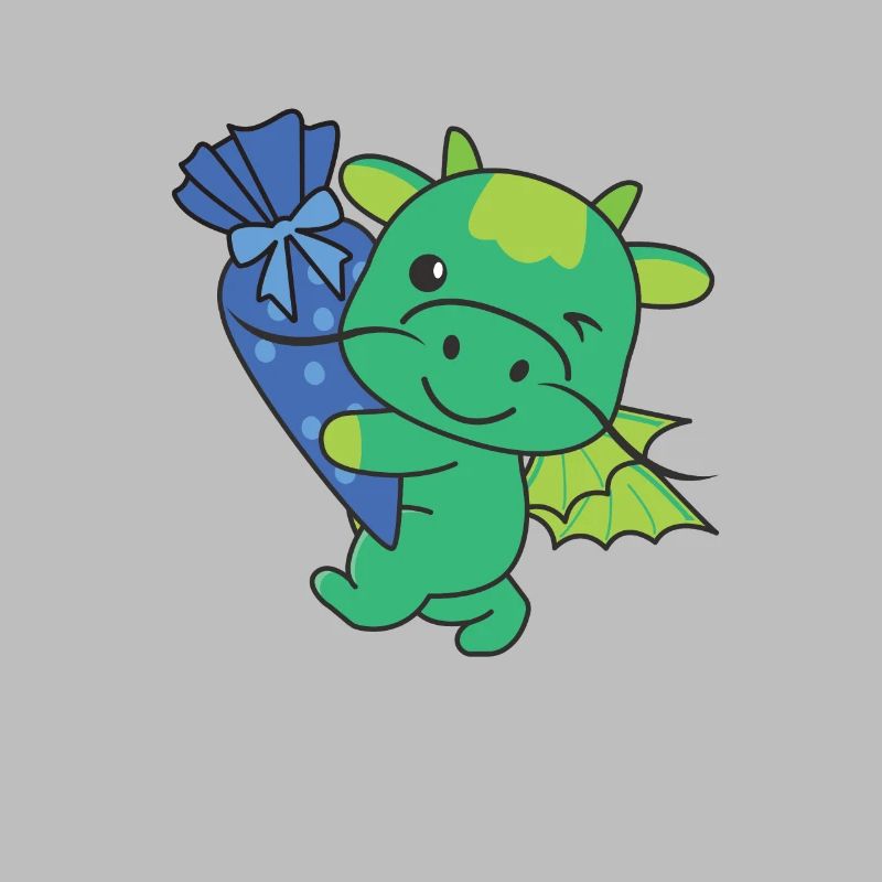 bye bye Kindergarten hallo Schule Drache