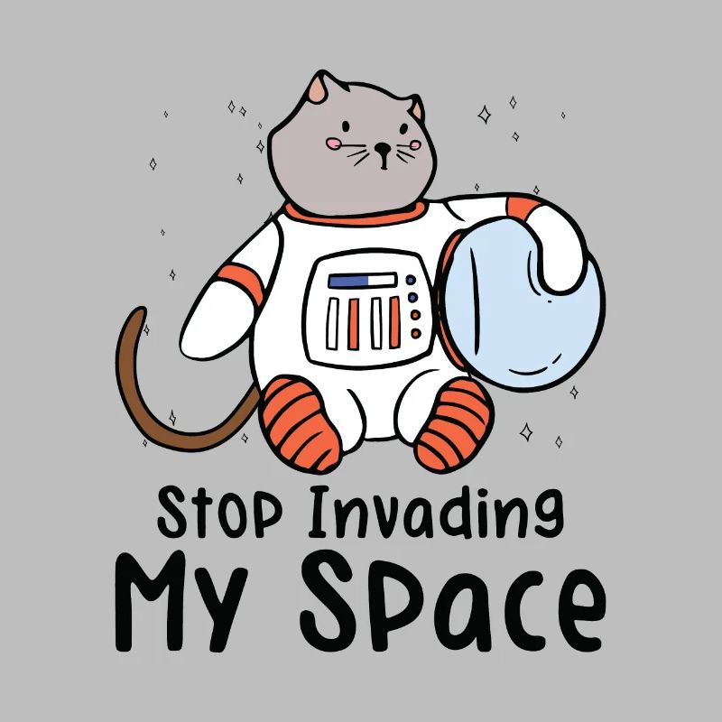 Astronaute de chat ronronnant dans l’espace