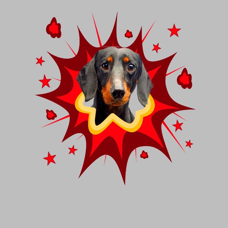 Conception de chien comique - Pow - Teckel - Teckel
