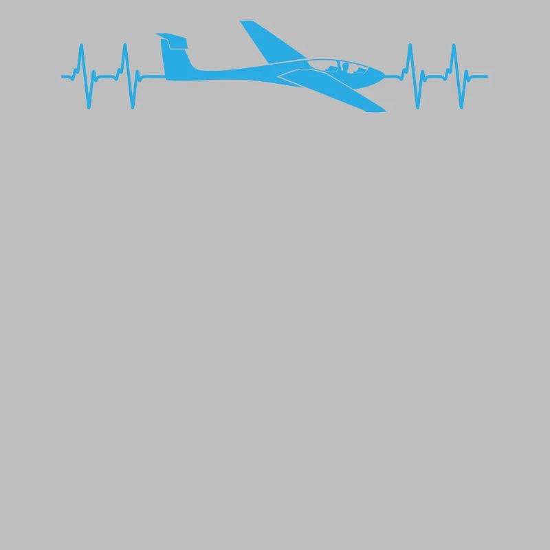 Glider Pilot Heartbeat Line Gift