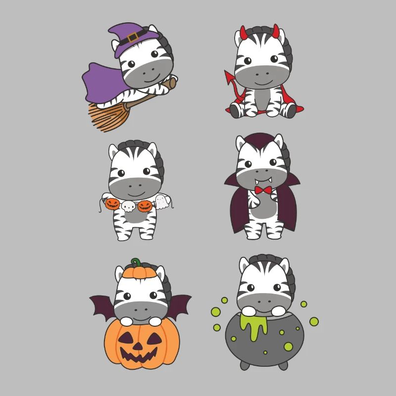Zebra Halloween Devil Pumpkin Vampire Costume