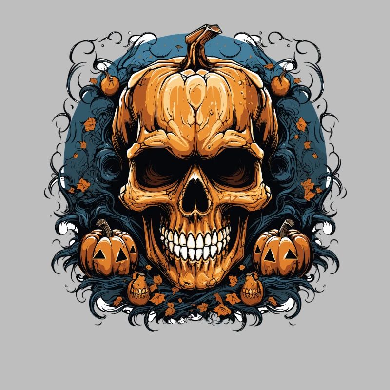 Drôle de conception de citrouille crâne d’Halloween