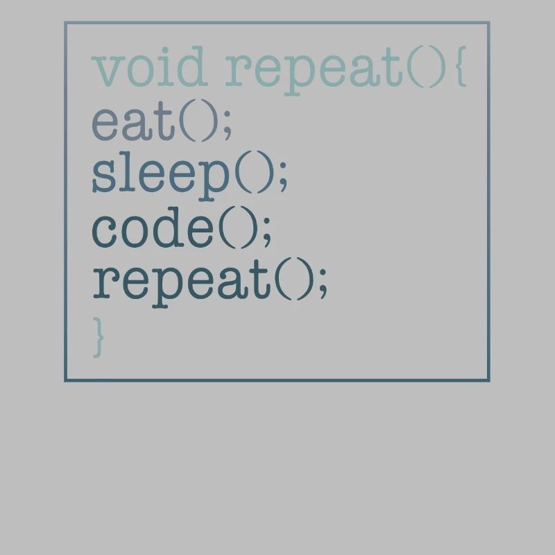 Programmierer-Shirt, Void Repeat Eat Sleep Code